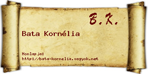 Bata Kornélia névjegykártya